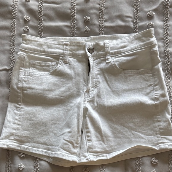 American Eagle Outfitters Pants - American Eagle Outfitters White Jean Shorts with Frayed Hems
